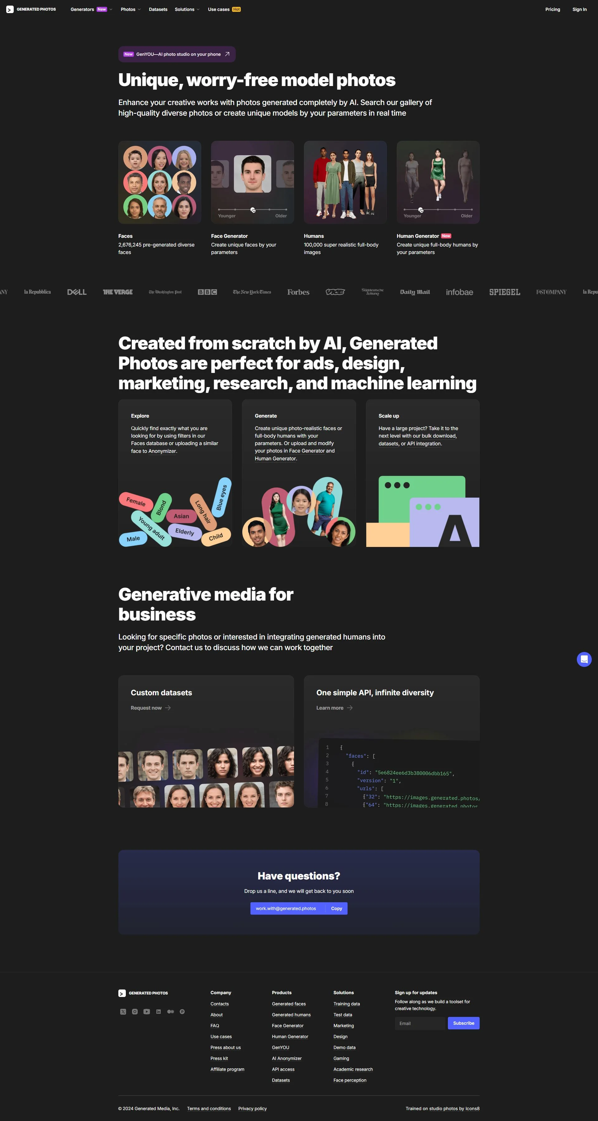 generated.photos screenshot