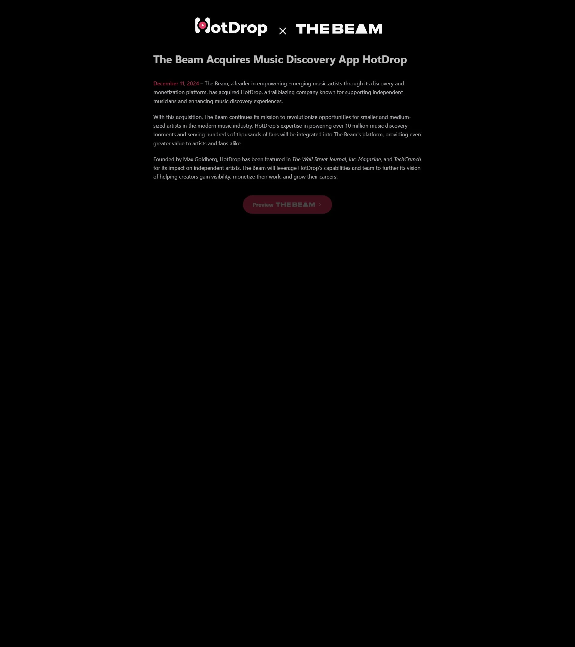 hotdropapp.com screenshot