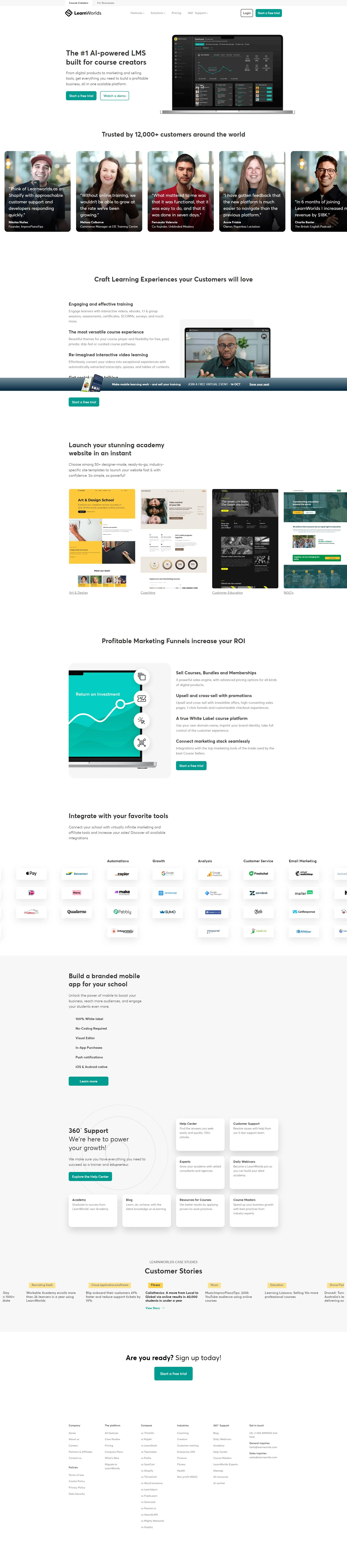 learnworlds.com screenshot