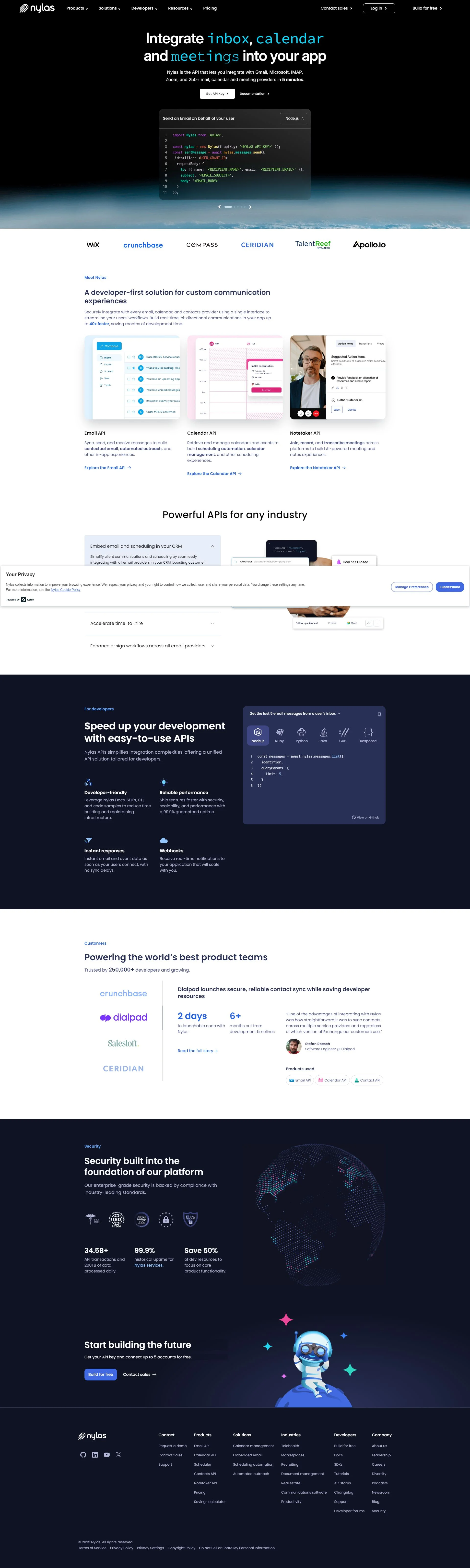 nylas.com screenshot