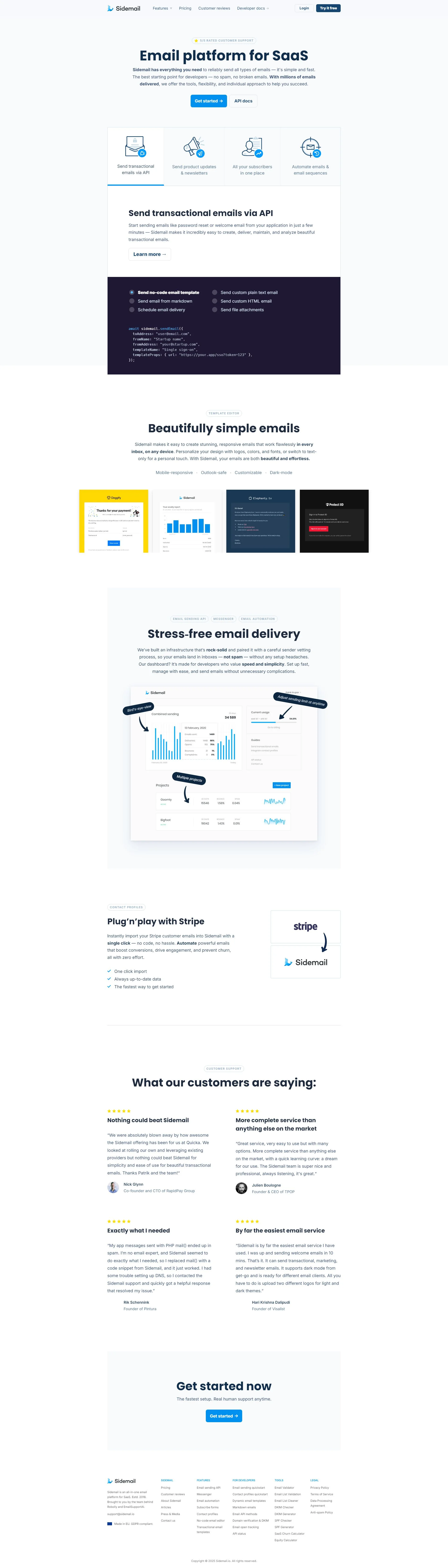 sidemail.io screenshot