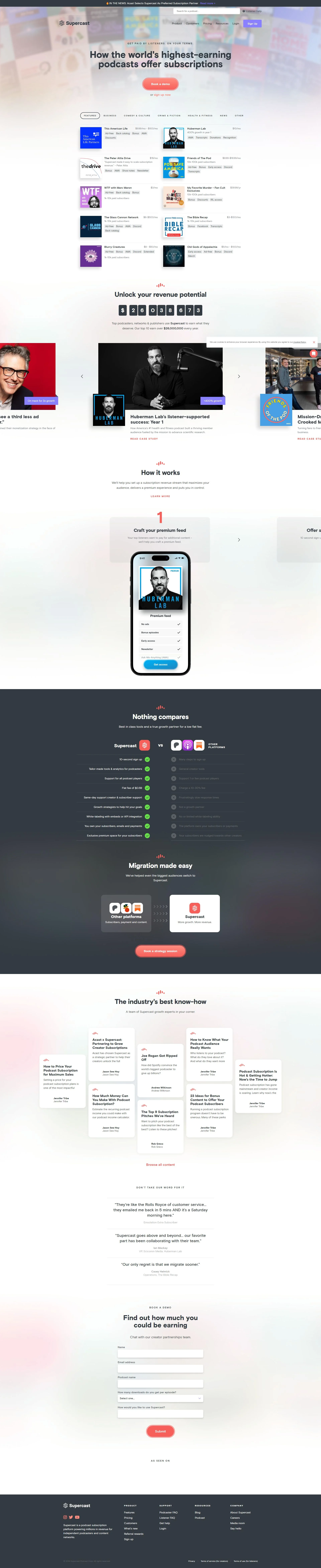 supercast.com screenshot