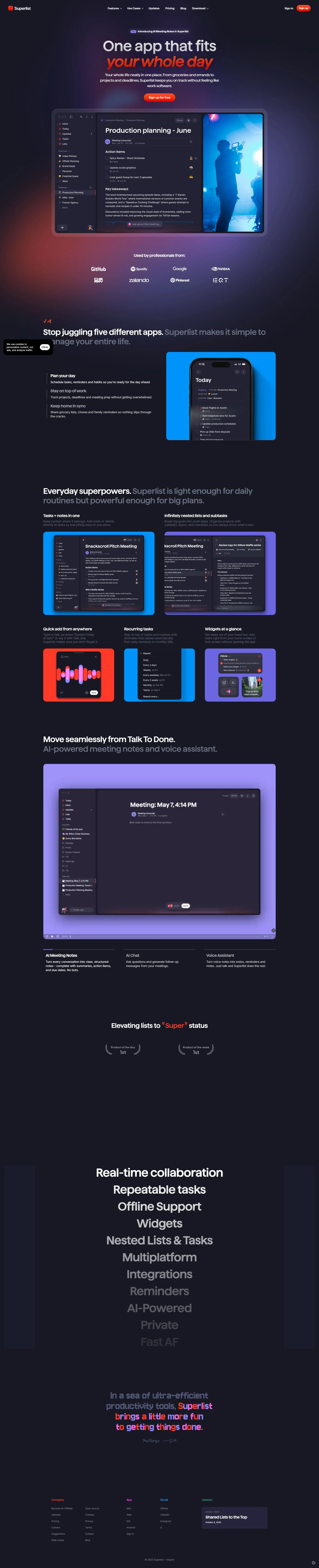 Superlist screenshot
