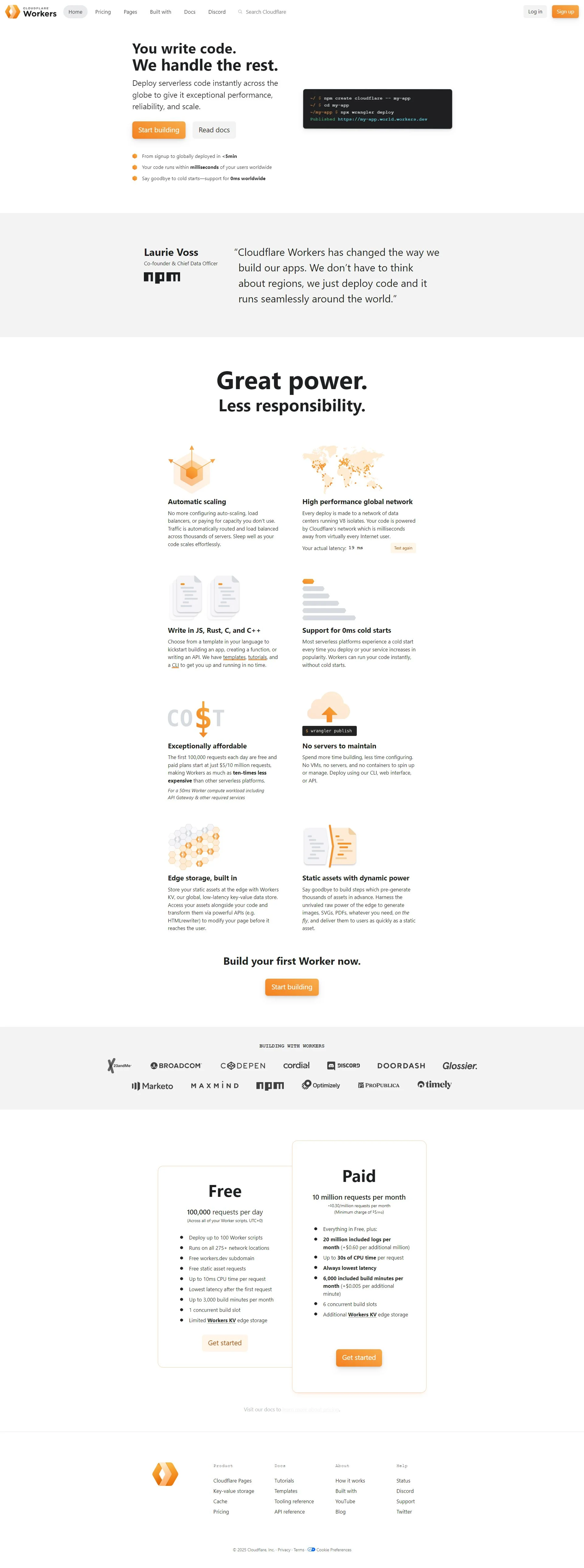 workers.cloudflare.com screenshot