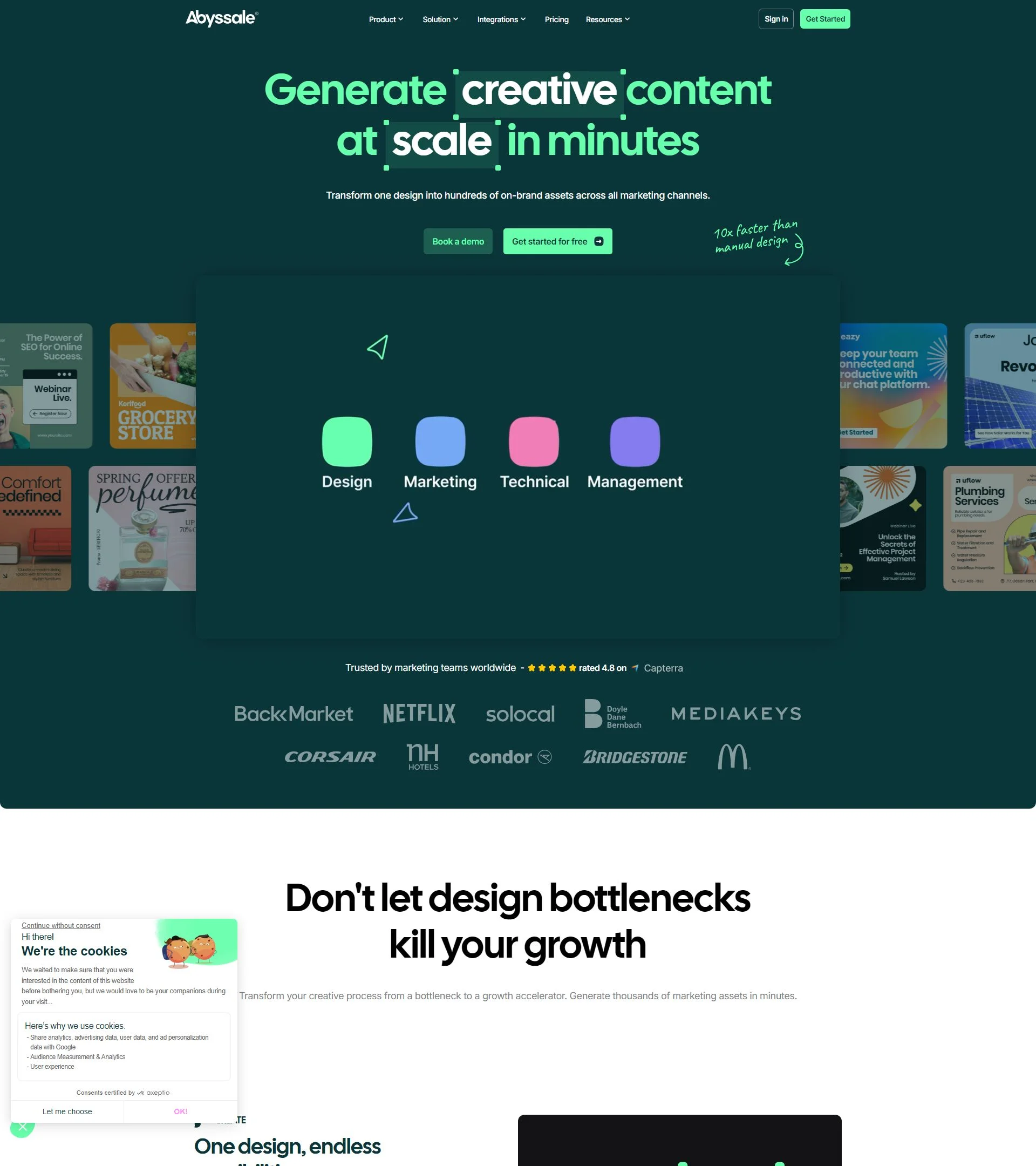 abyssale.com homepage