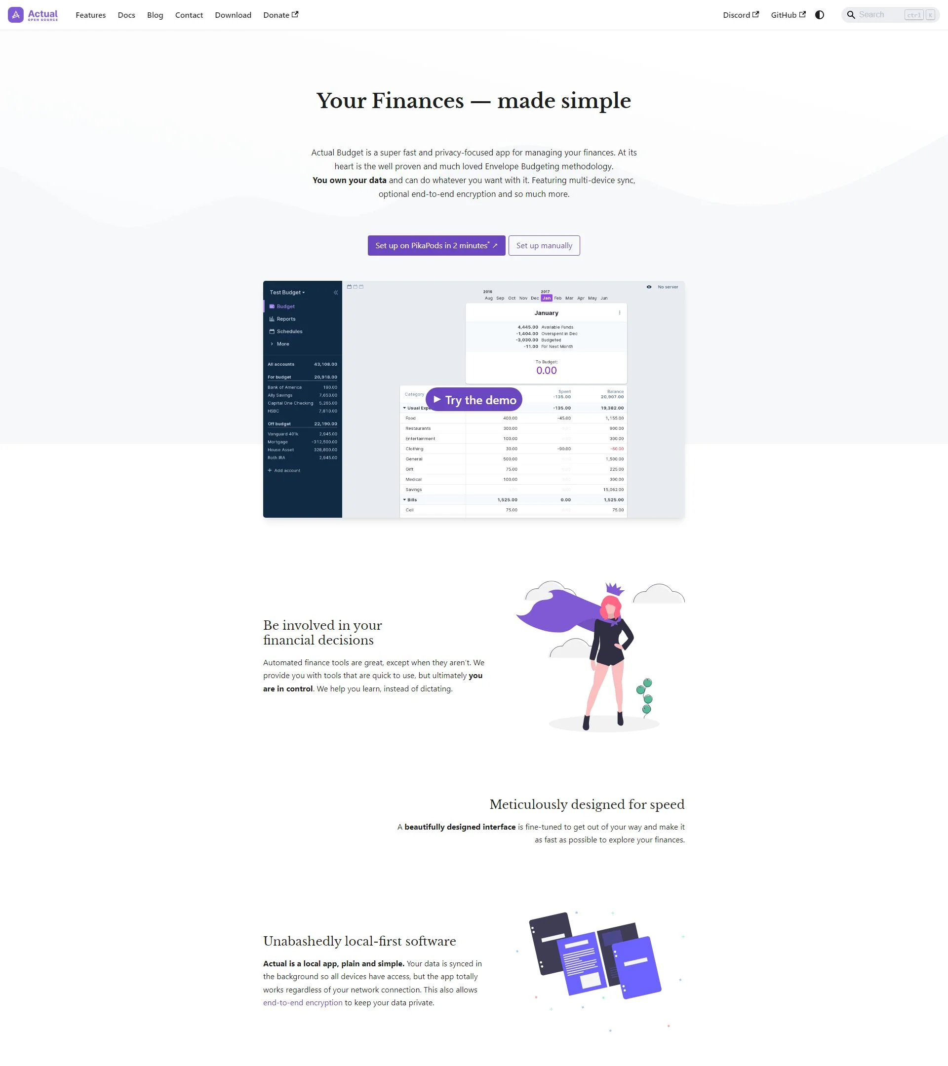 actualbudget.com homepage