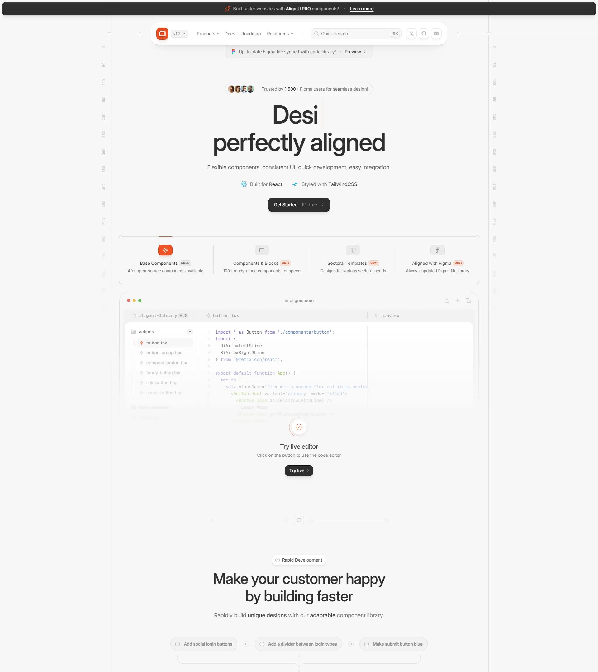 alignui.com homepage
