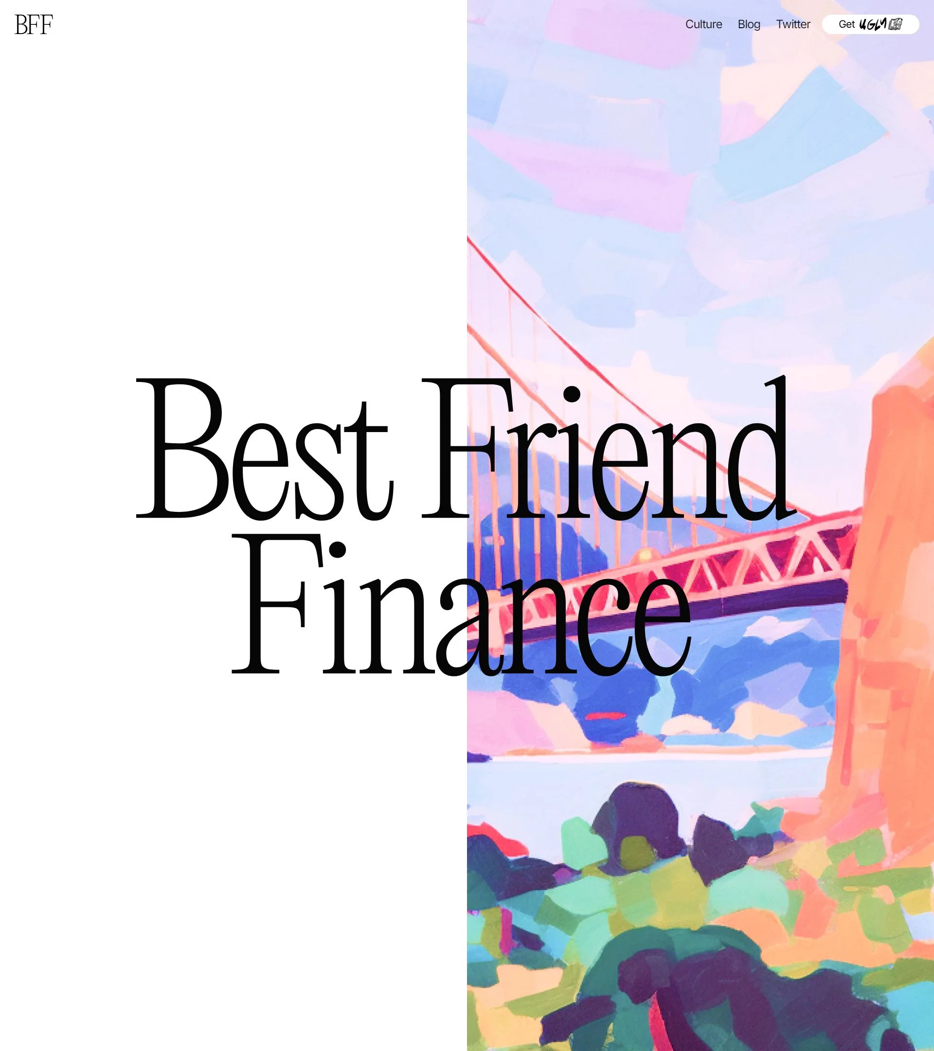 Best Friend Finance homepage