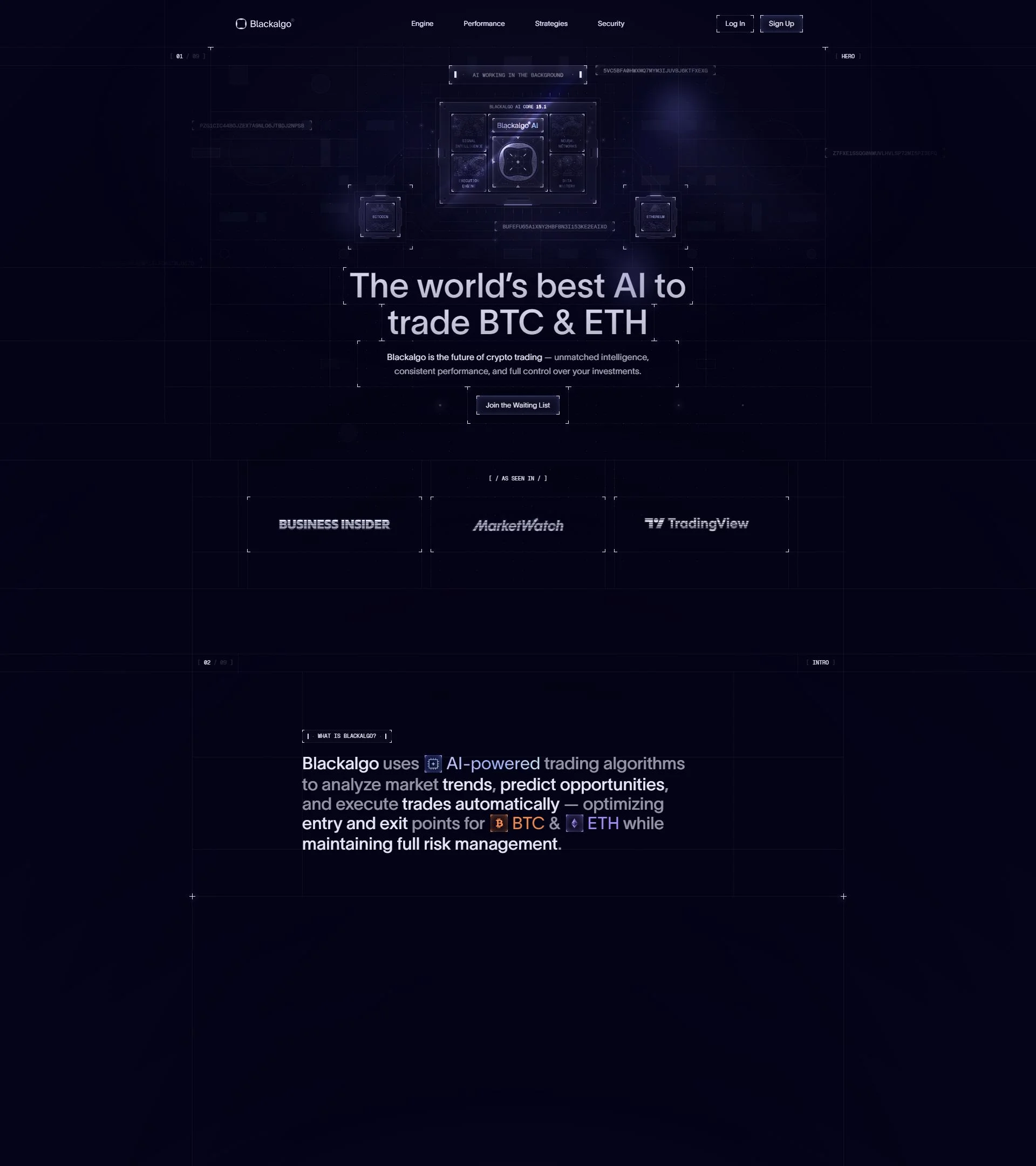 Blackalgo homepage