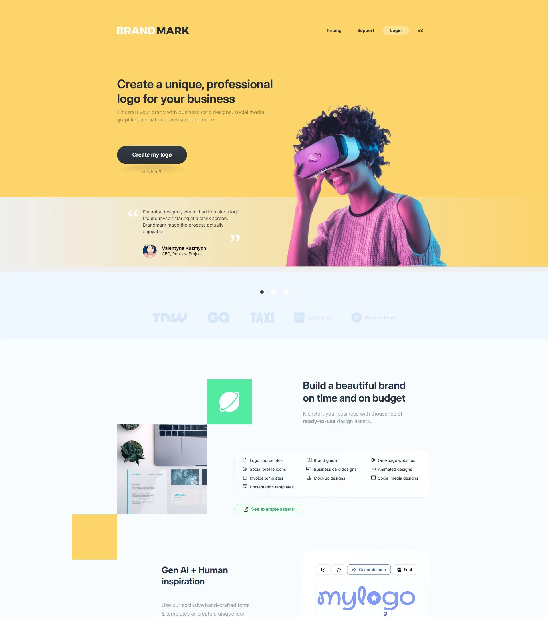 brandmark.io homepage