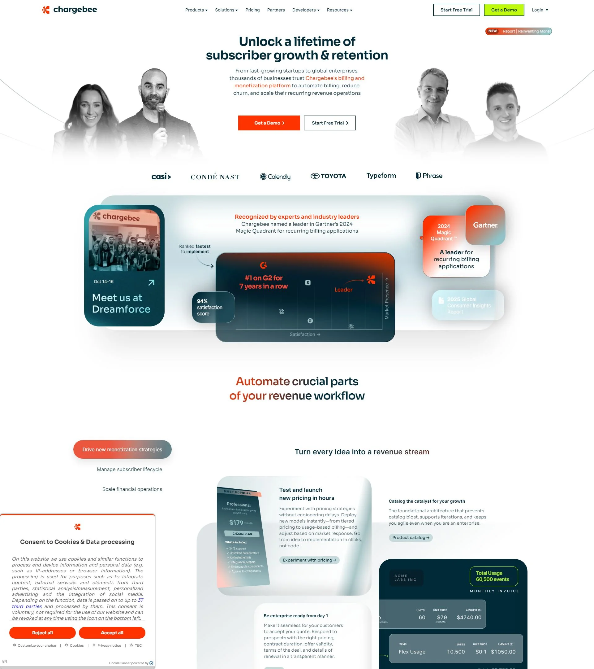 chargebee.com homepage