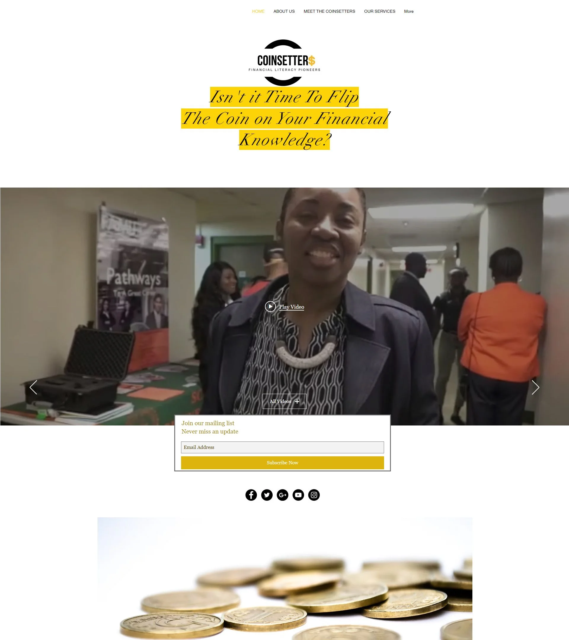 Coinsetters homepage