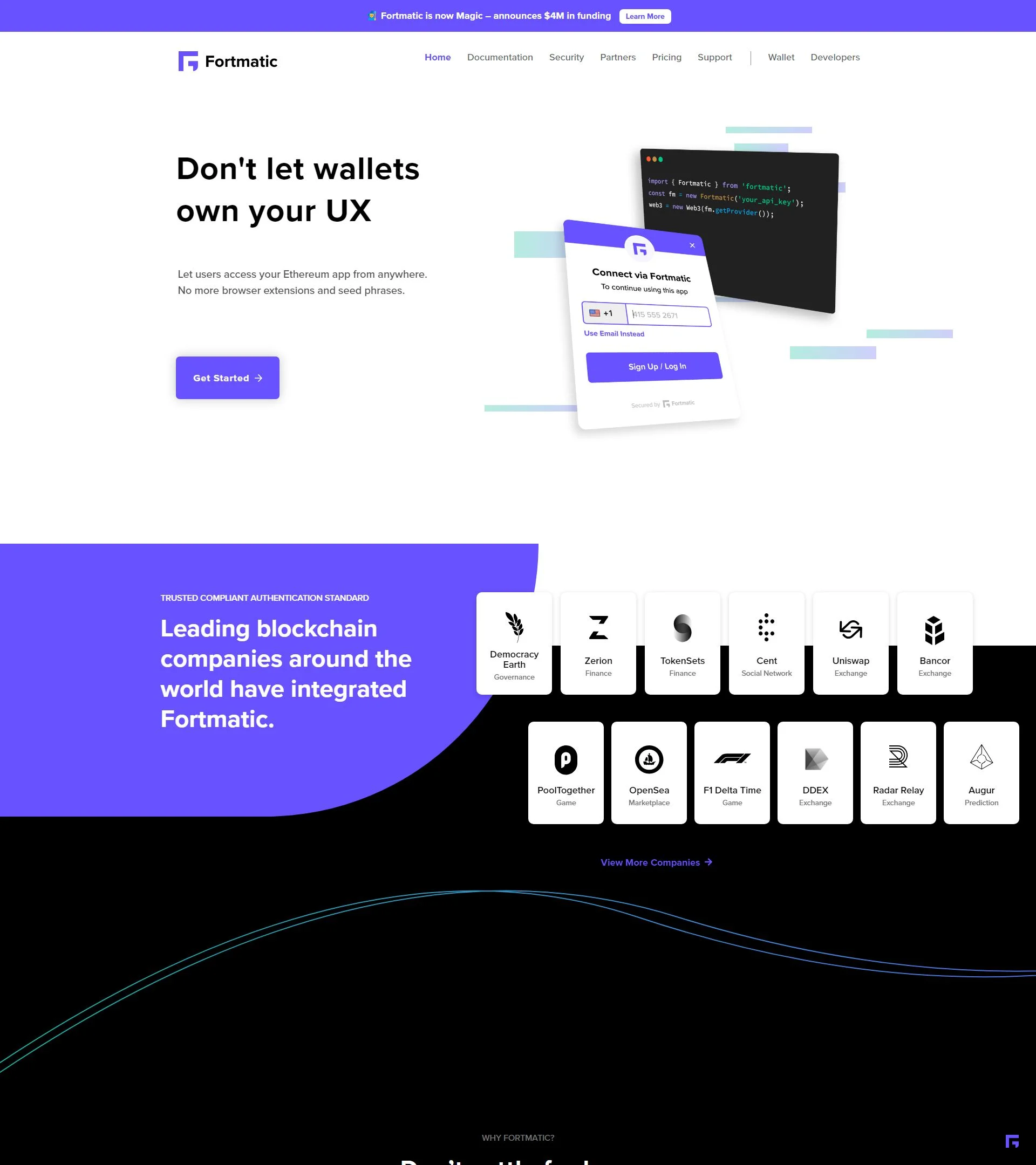 fortmatic.com homepage