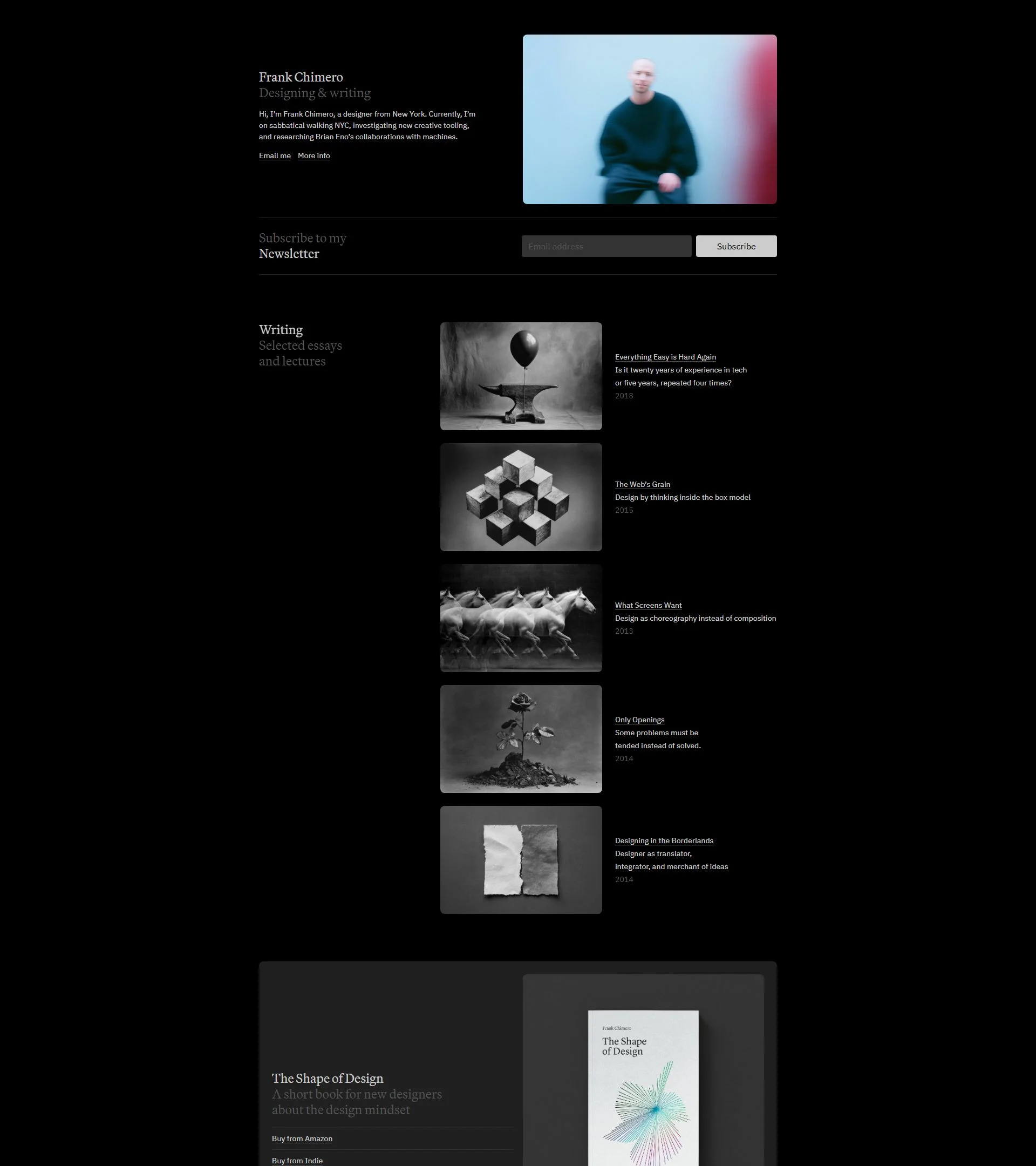 Frank Chimero homepage