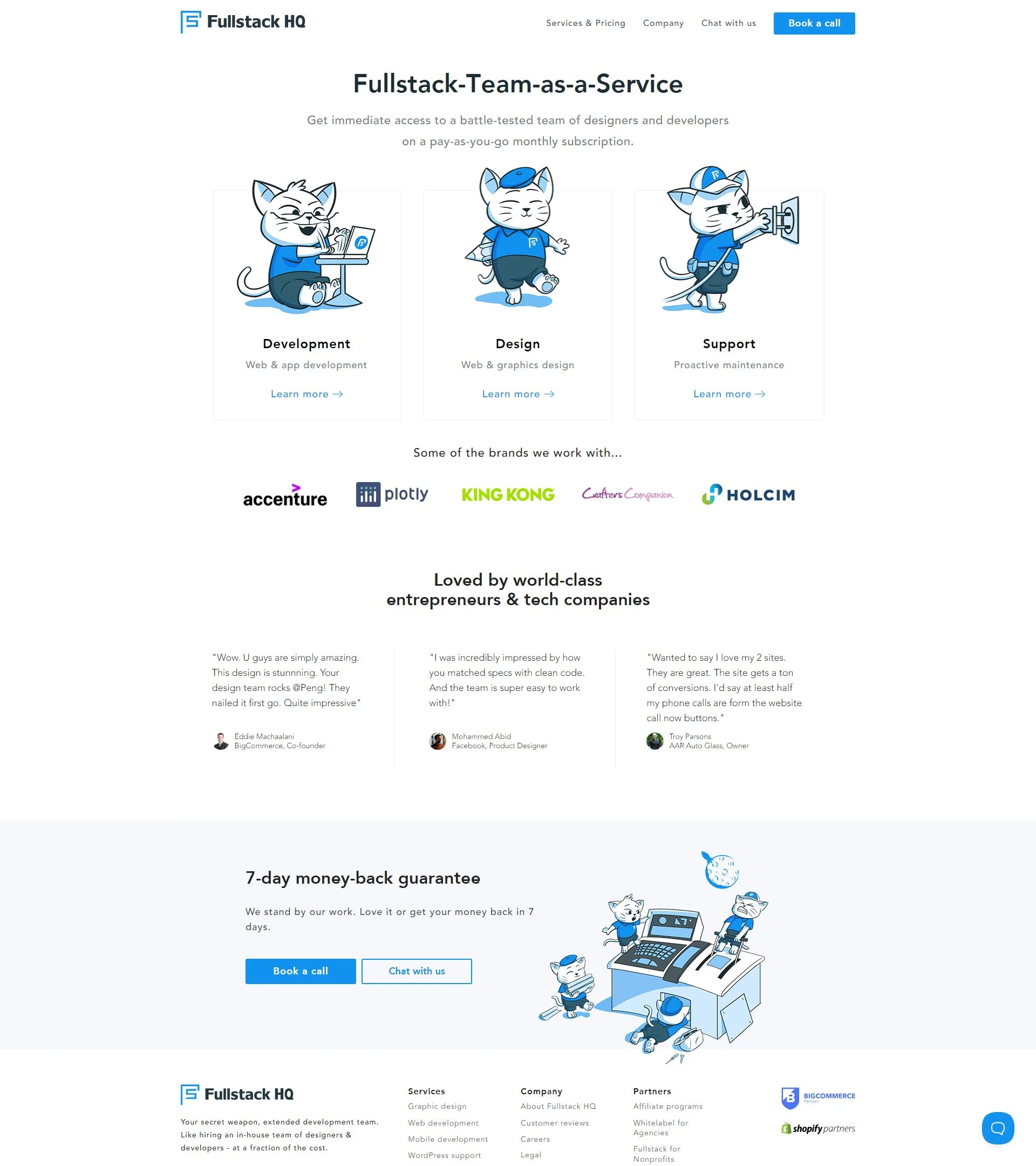 fullstackhq.com homepage