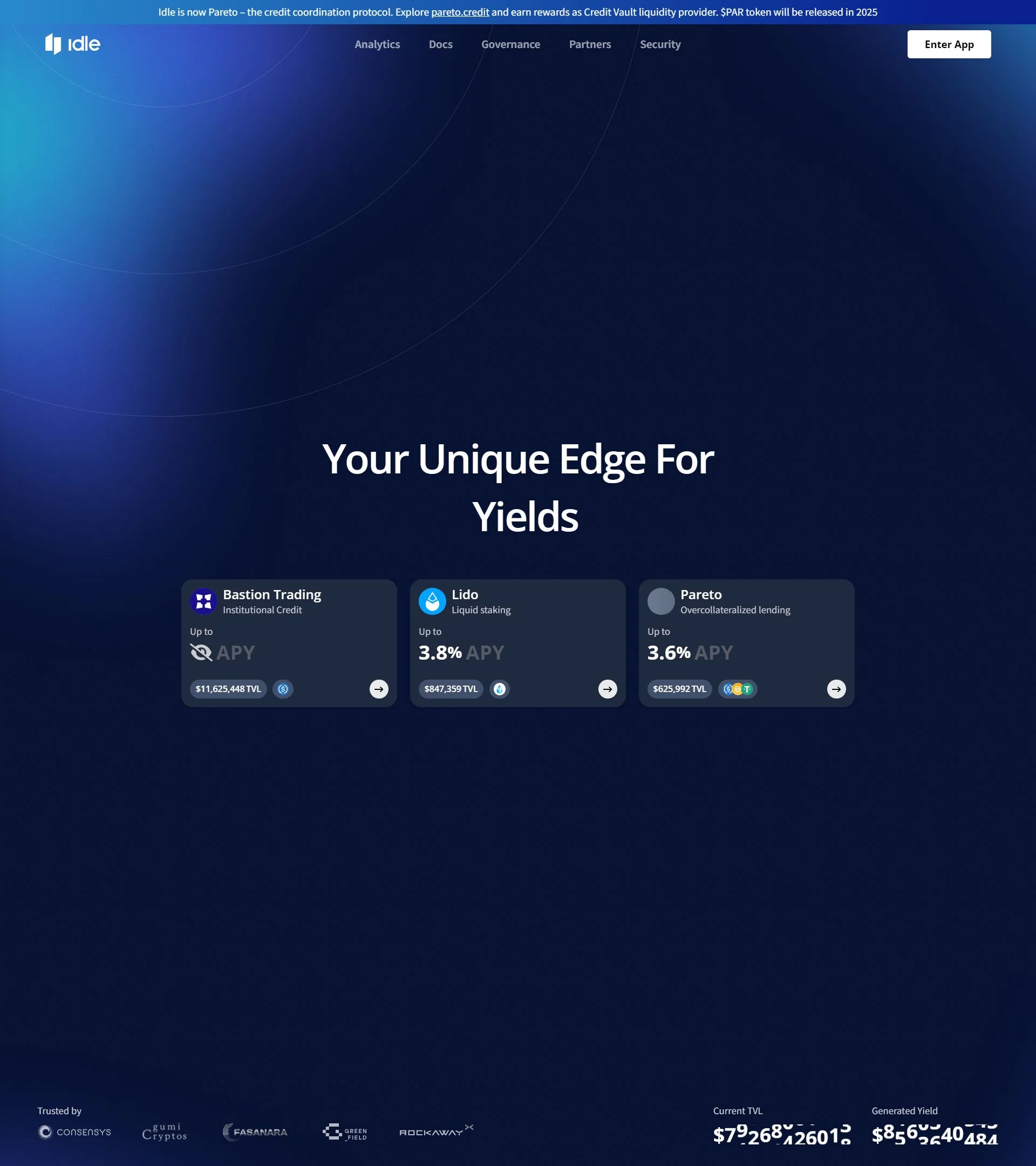 idle.finance homepage