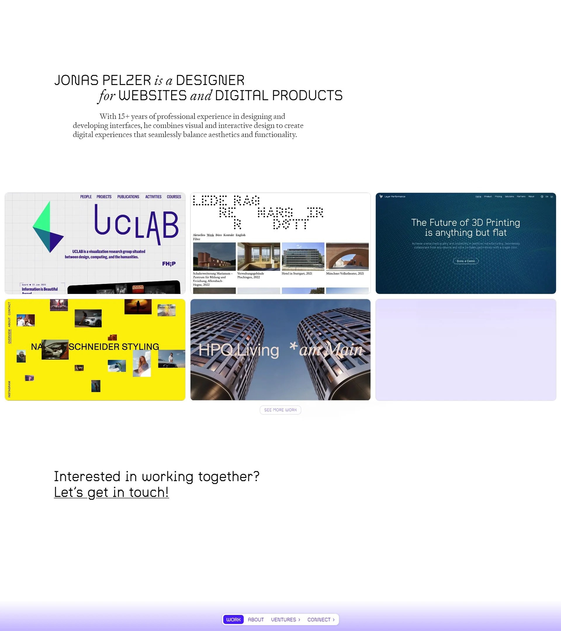 Jonas Pelzer homepage