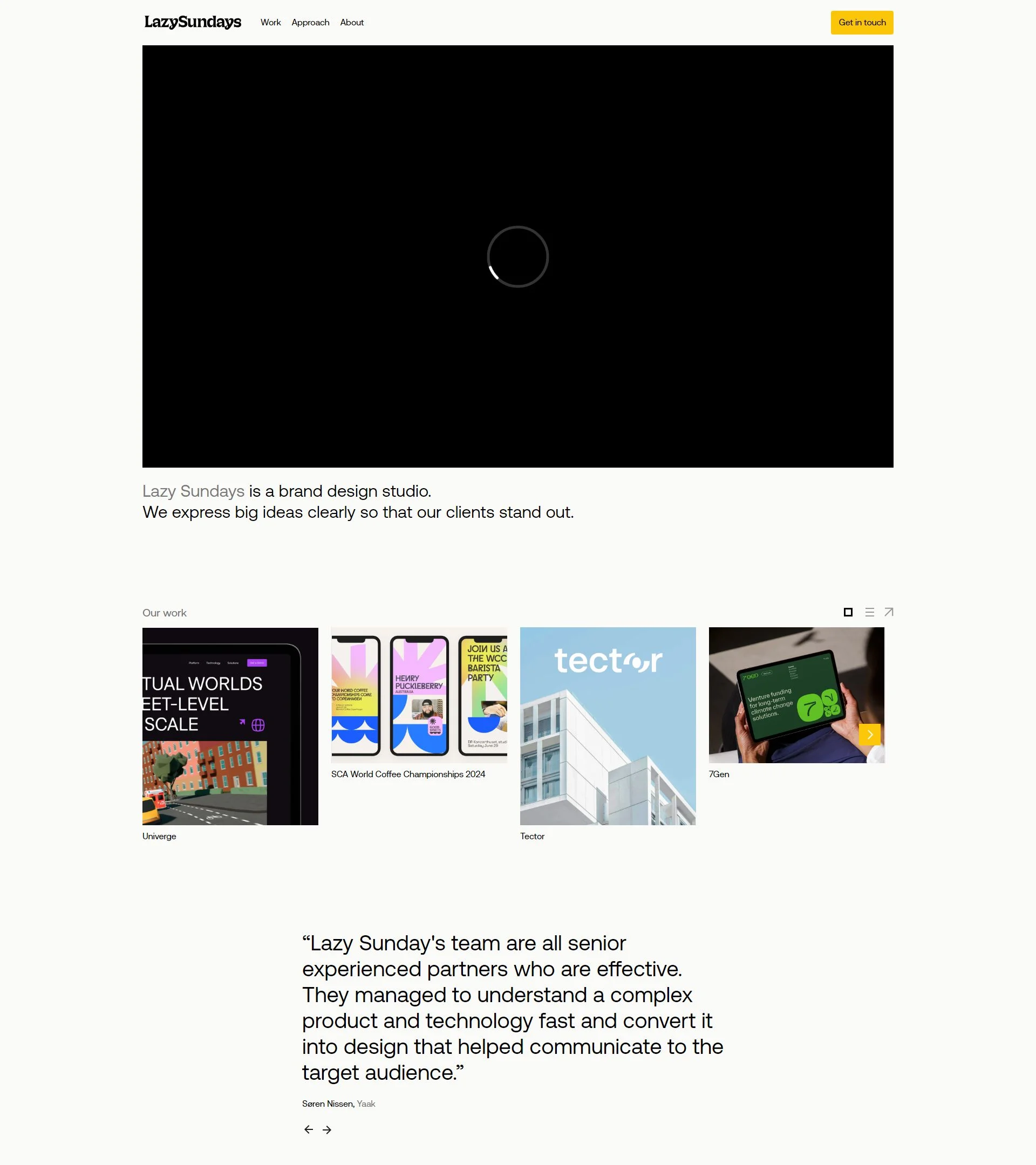 Lazy Sundays homepage