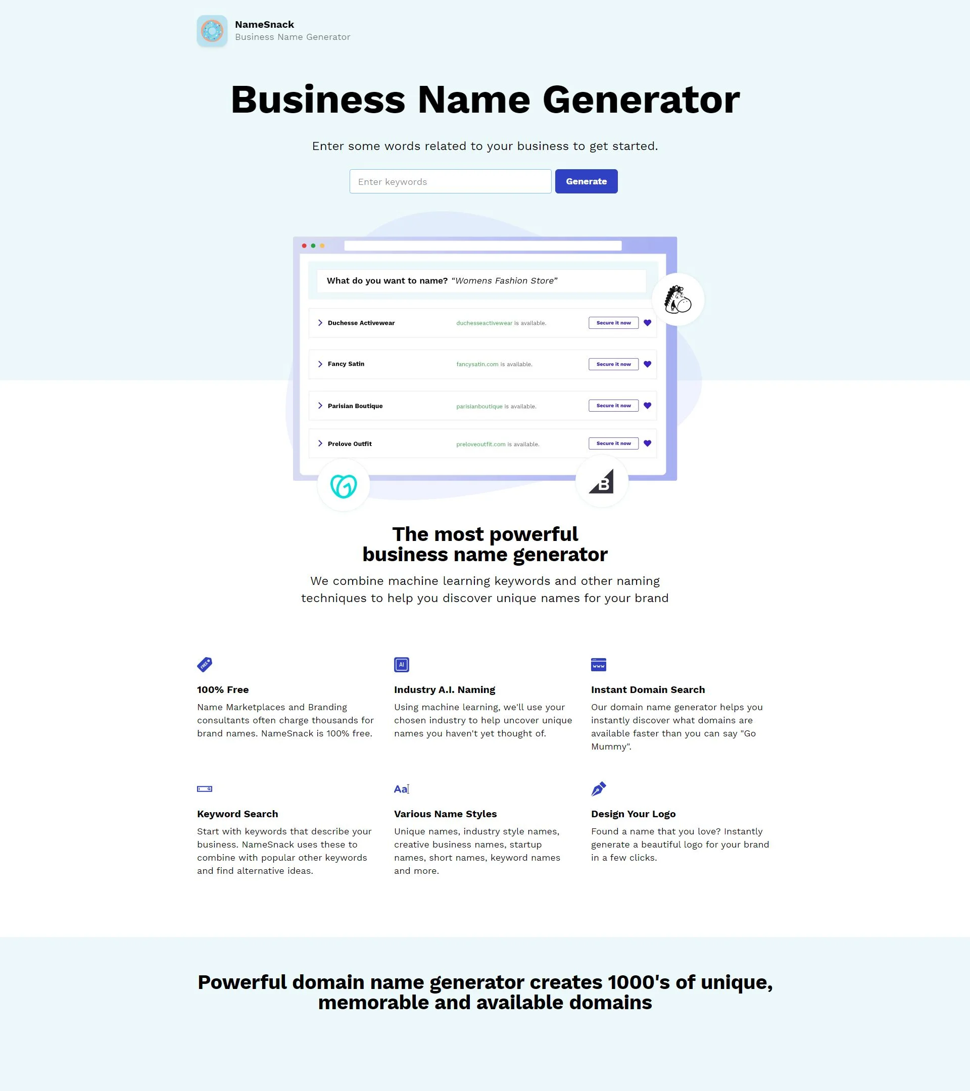 namesnack.com background