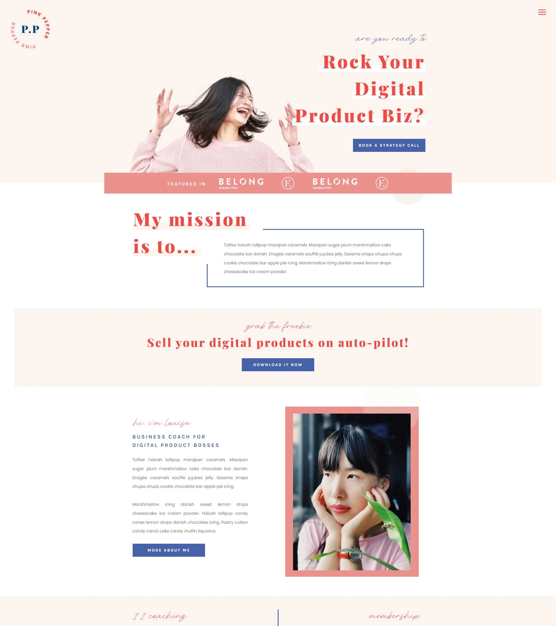 pink-pepper.showit.site homepage