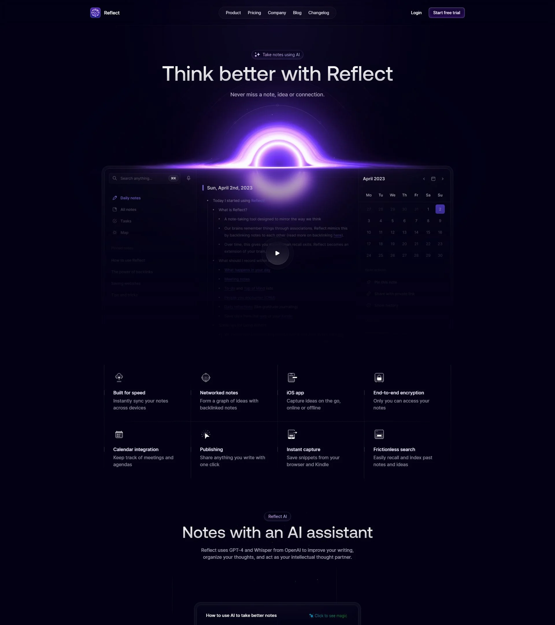 reflect.app background