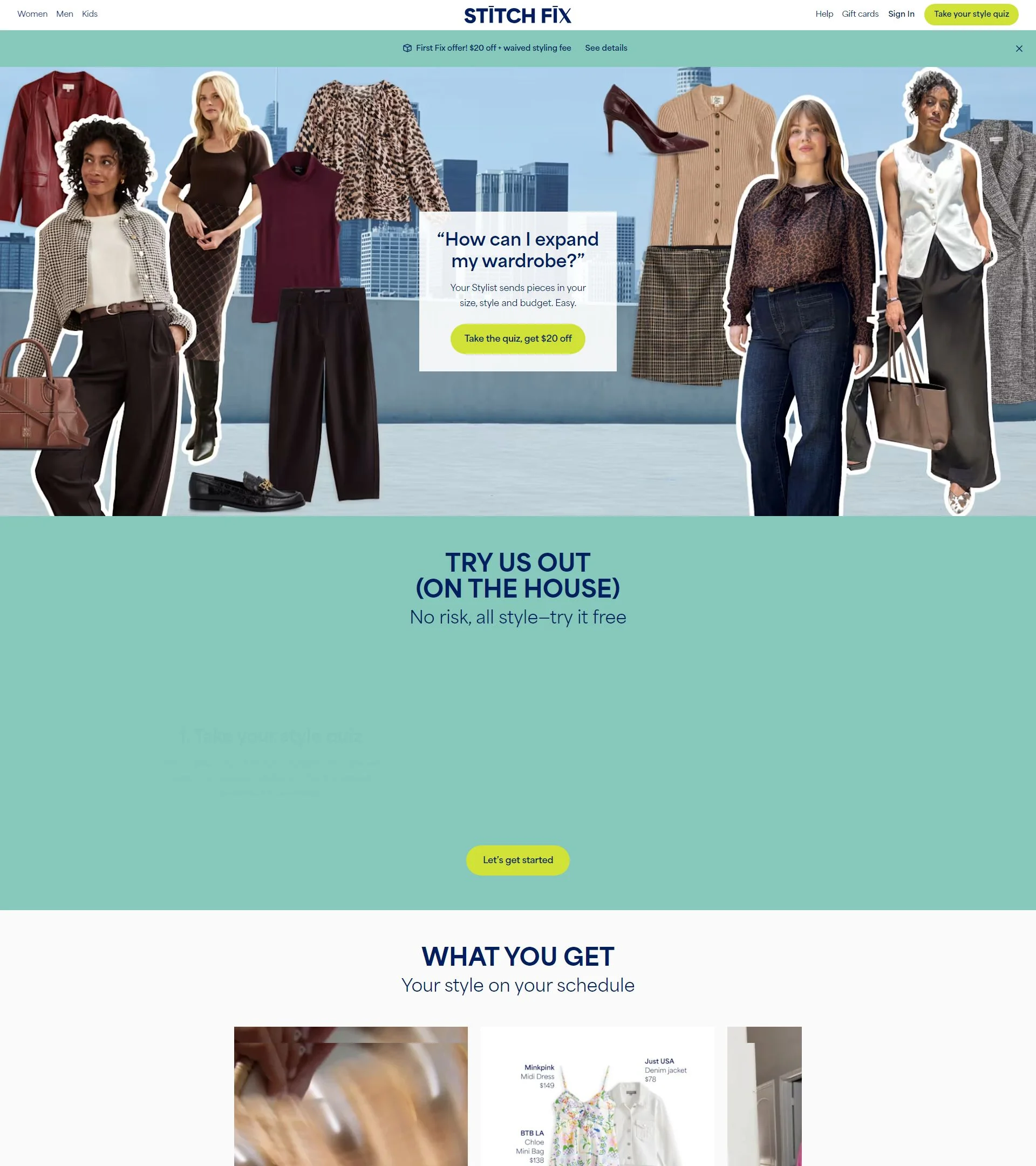 stitchfix.com homepage