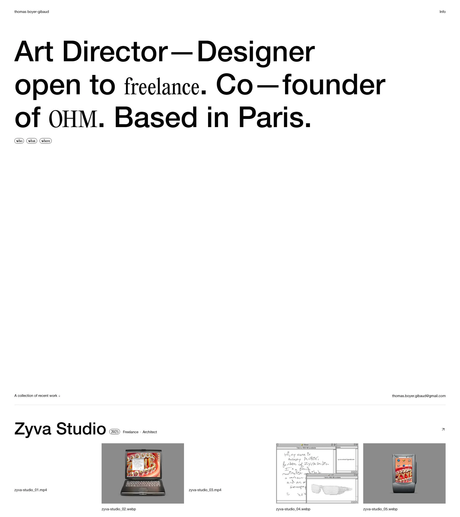 Thomas Boyer-Gibaud homepage