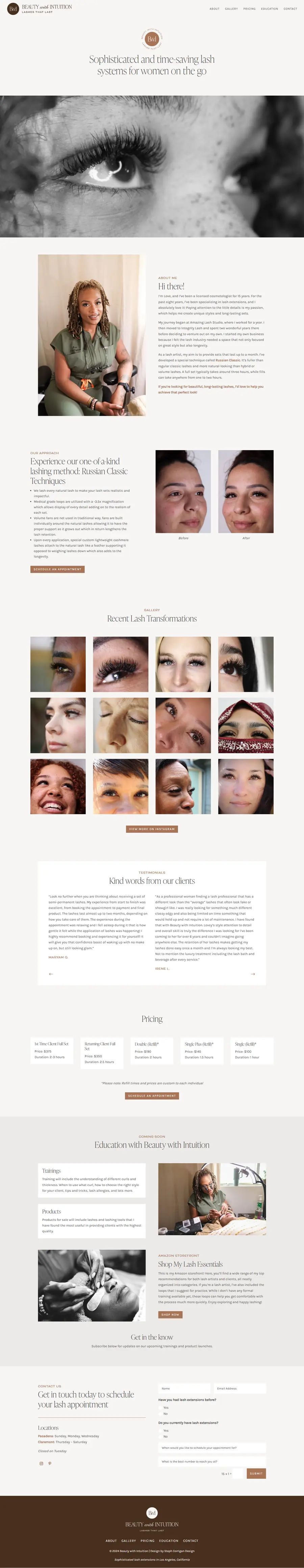 beautywithintuition.com full-page screenshot