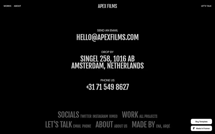 Contact full-page screenshot