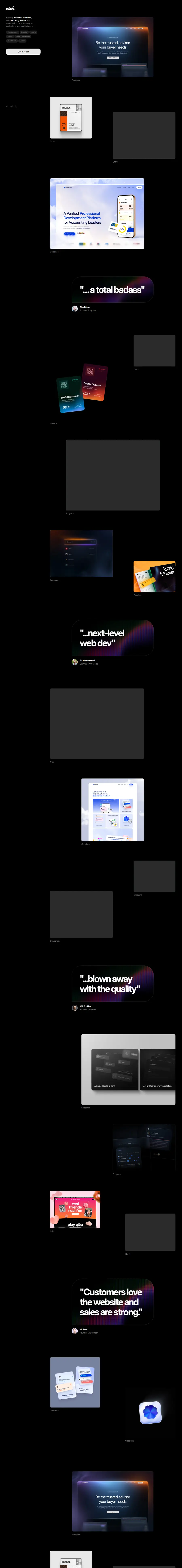 nick.design full-page screenshot