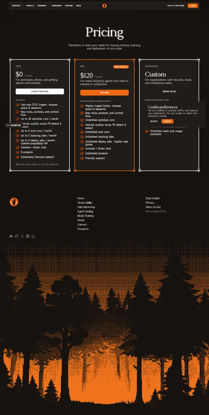 Pricing full-page screenshot