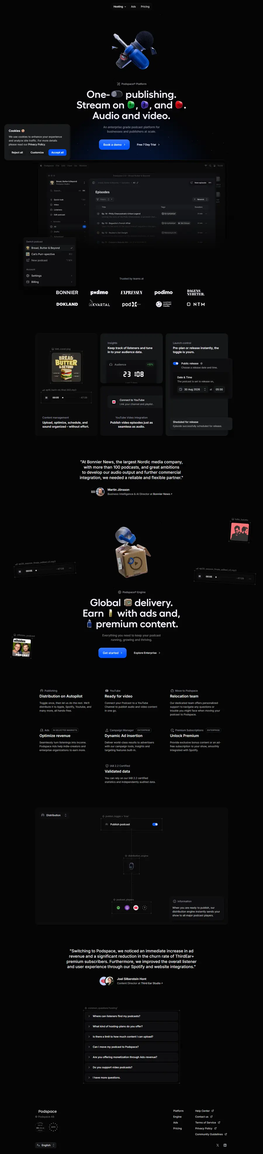 podspace.com full-page screenshot