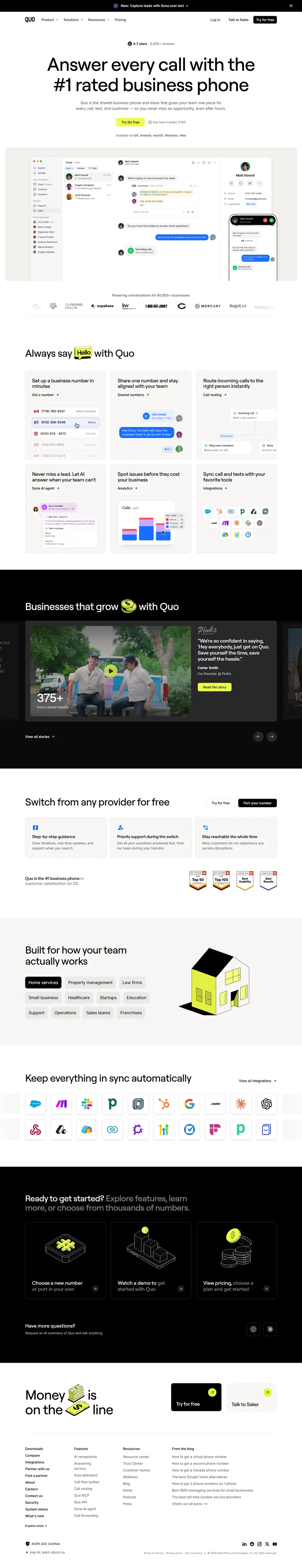 quo.com full-page screenshot