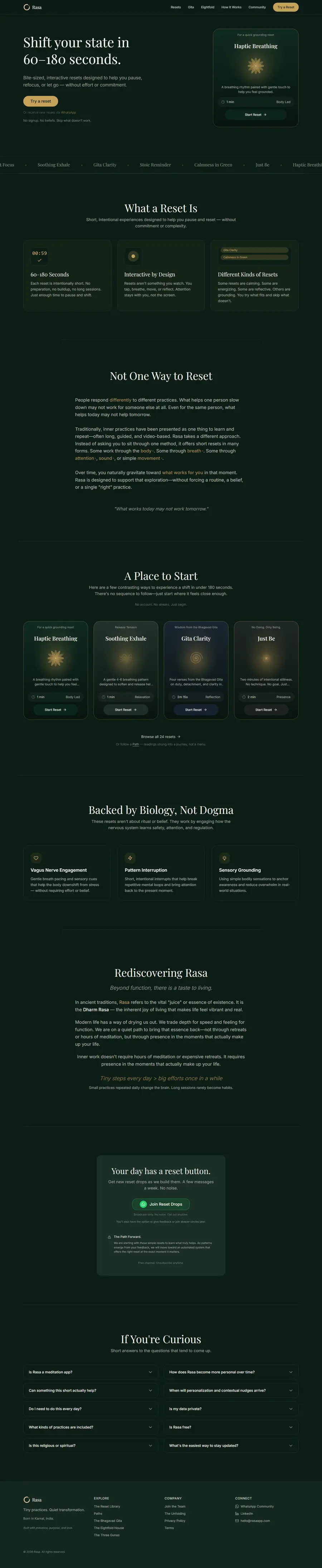rasaapp.com full-page screenshot