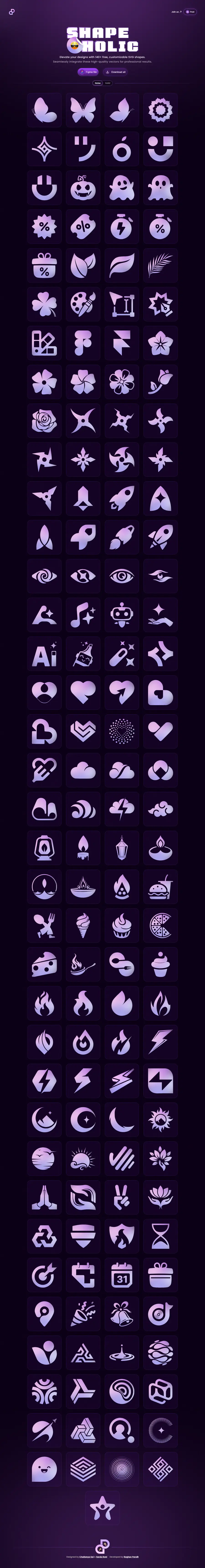 shapeoholic.live full-page screenshot
