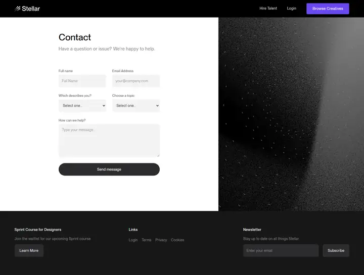 Contact full-page screenshot