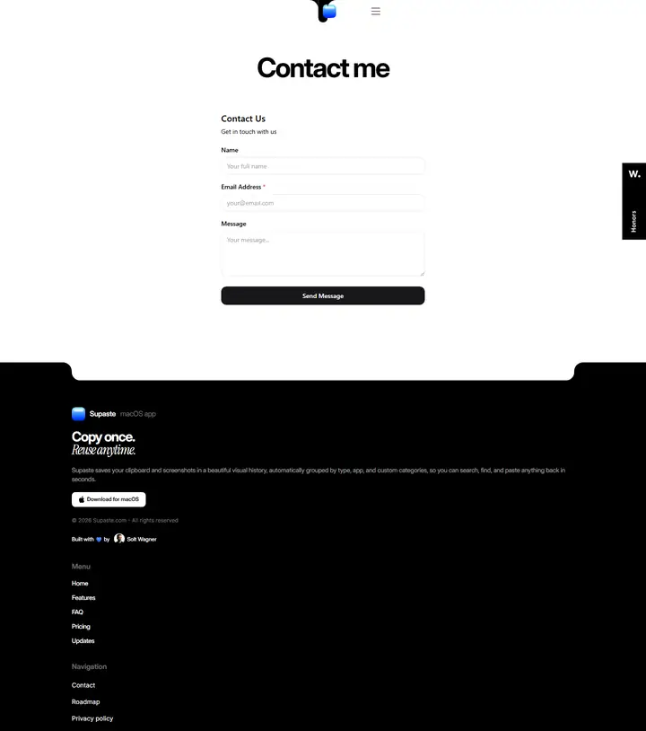 Contact full-page screenshot