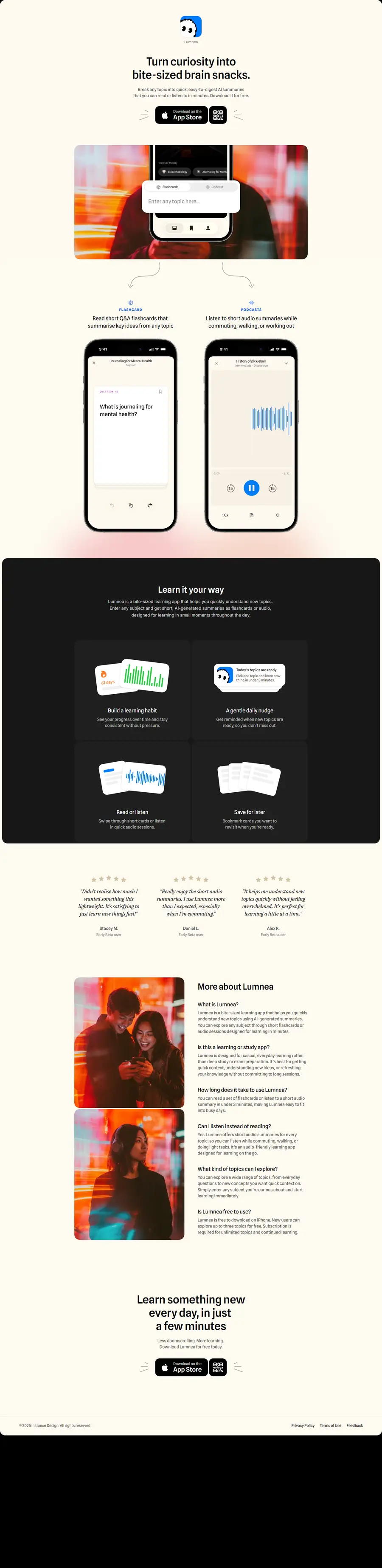 trylumnea.com full-page screenshot