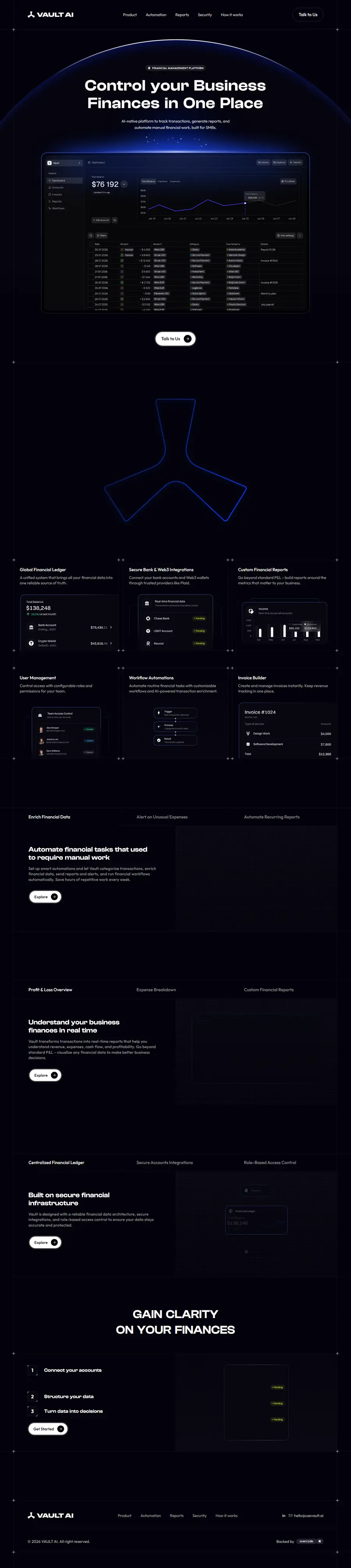 usevault.ai full-page screenshot