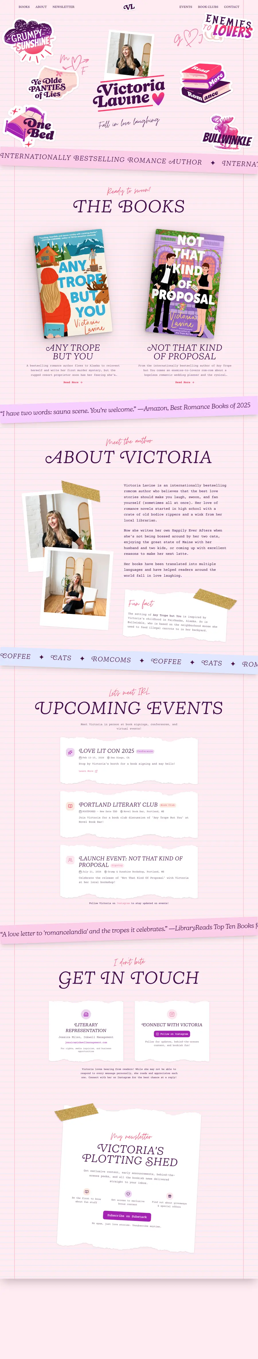 victorialavine.com full-page screenshot