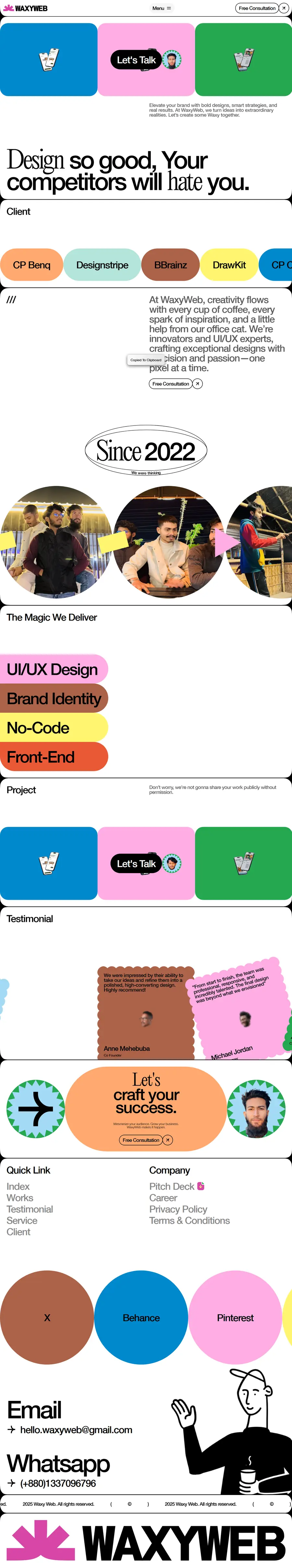 waxyweb.com full-page screenshot