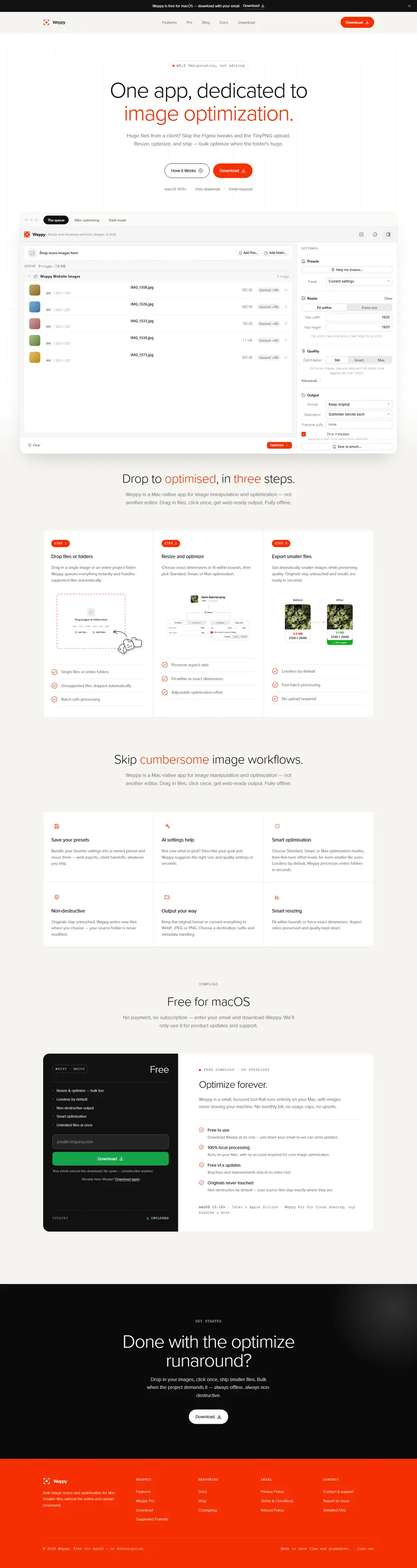 weppy.app full-page screenshot