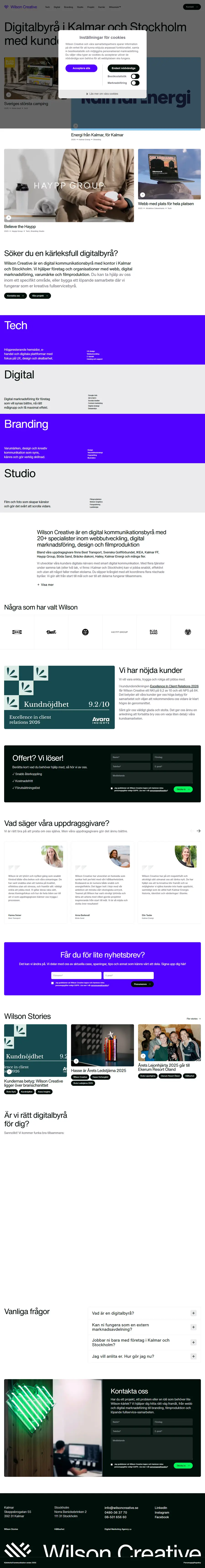 wilsoncreative.se full-page screenshot