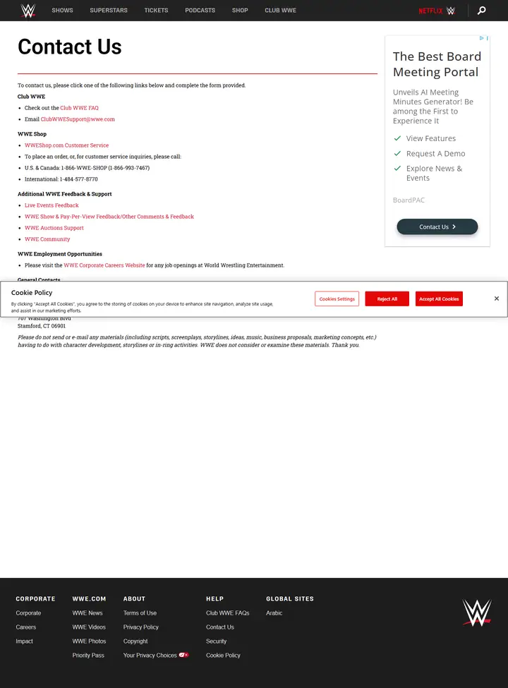 Contact full-page screenshot